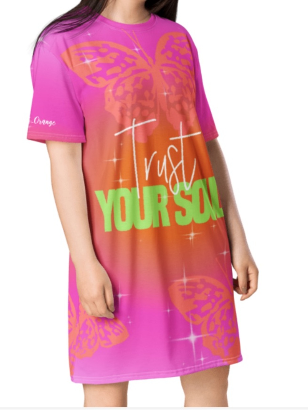 Festival Edit! Hot Pink “Trust Your Soul” Oracle Inspired T-Shirt Dress 💖 Bold